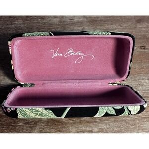Vera Bradley Hard Clamshell Eyeglass Case Black Pink Floral Sunglass